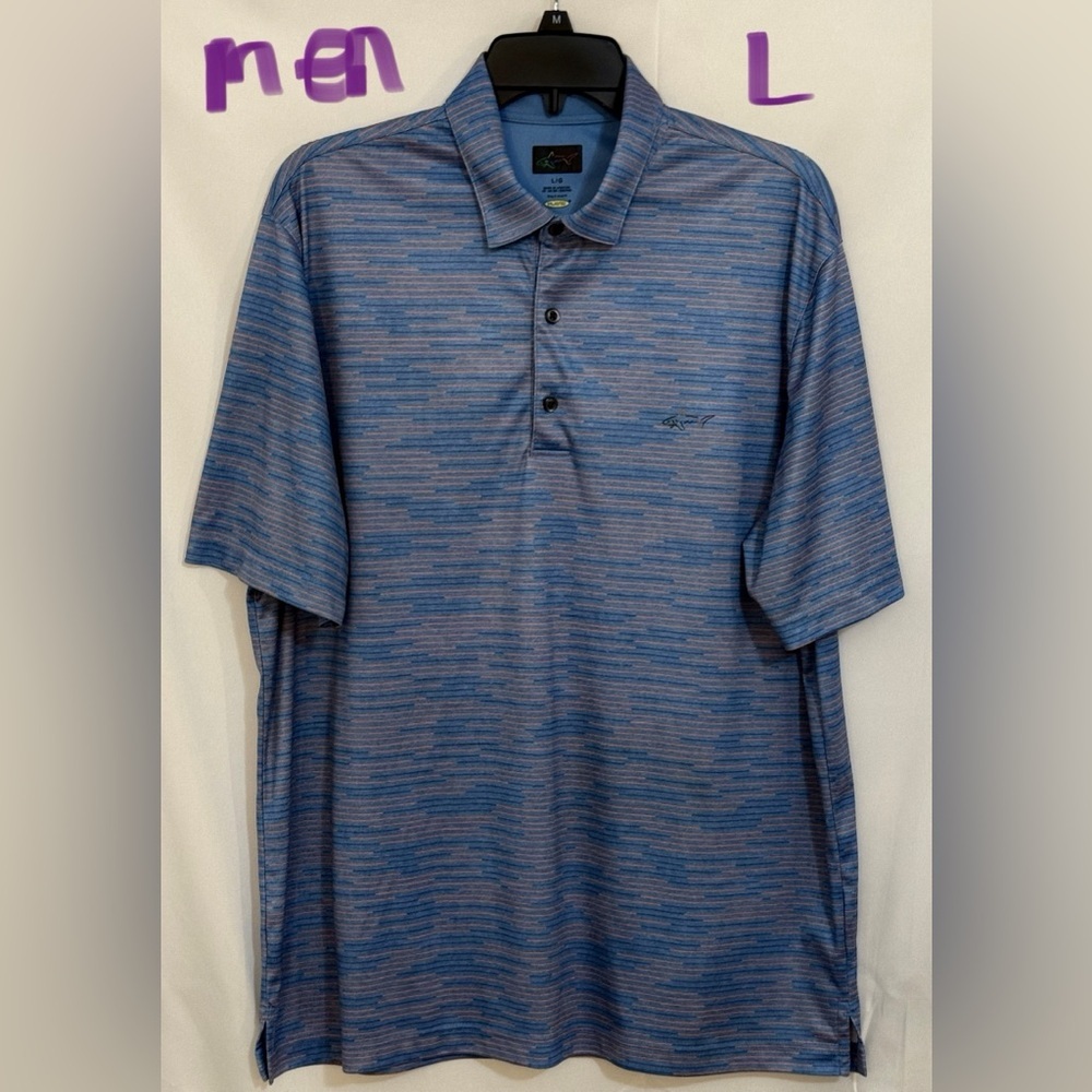 Greg Norman Collection Blue Performance Polo Shirt